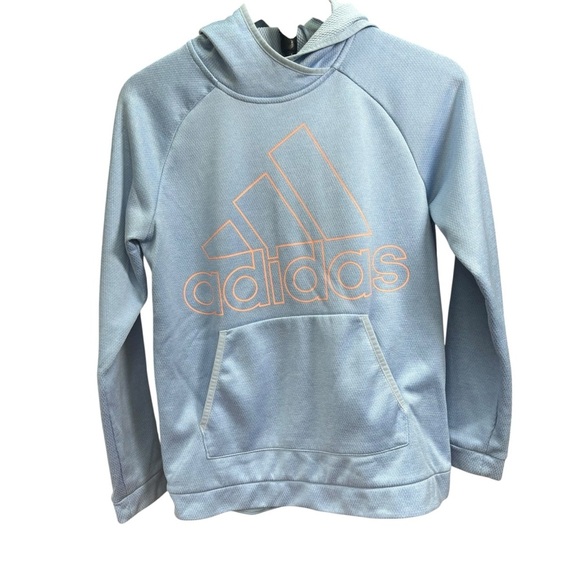 adidas Tops - Adidas Clima Warm Baby Blue Hoodie Women’s Size Small